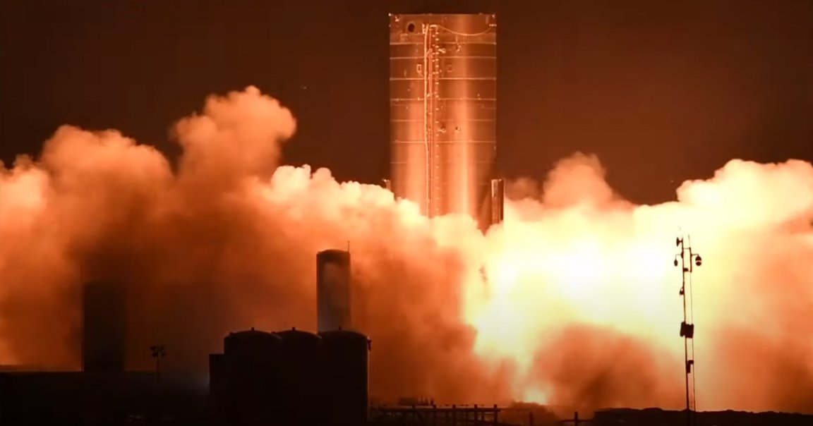 SpaceX's latest Starship prototype called SN8 completed a "static fire" test of its three Raptor engines early this morning.