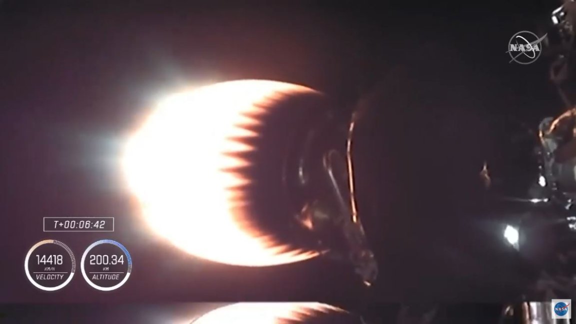 At 7:27 pm on Sunday, SpaceX launched a crew of four aboard a Crew Dragon module, carried into orbit by a Falcon 9 rocket.