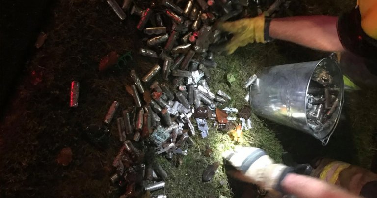 Tesla Crashes at 100 MPH, Sending Flaming Batteries Into Multiple Homes