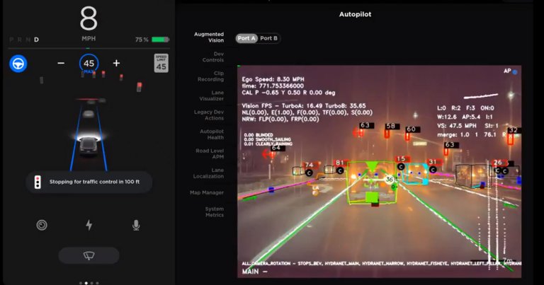 While digging through the code of their Tesla's Full Self-Driving feature, this hacker found an augmented reality view of everything the vehicle sees.