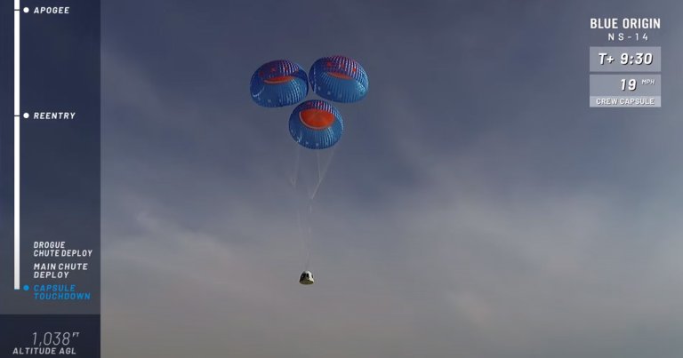 Blue Origin successfully launched its New Shepard rocket at its testing site in Texas today, including an autonomous booster landing.