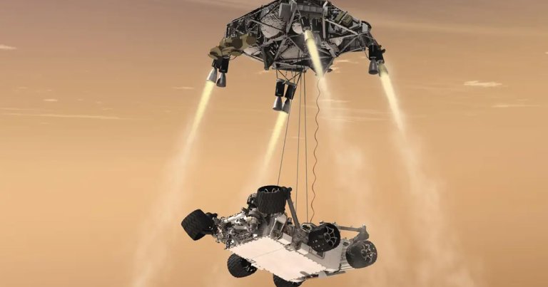 Just minutes after touchdown was confirmed, NASA's Perseverance rover sent back two low-resolution images of the surface of Mars.
