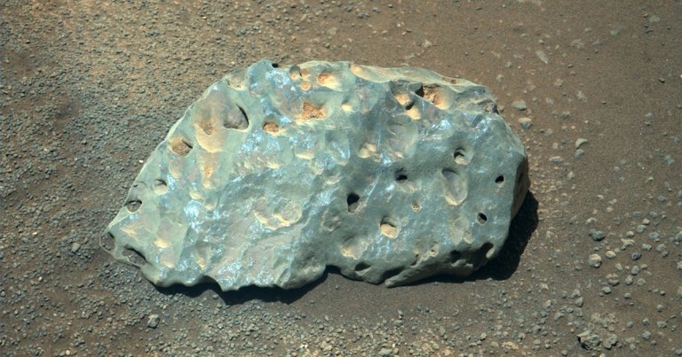 NASA showed off a picture of a peculiar Martian rock that was zapped with its rover Perseverance's onboard laser.