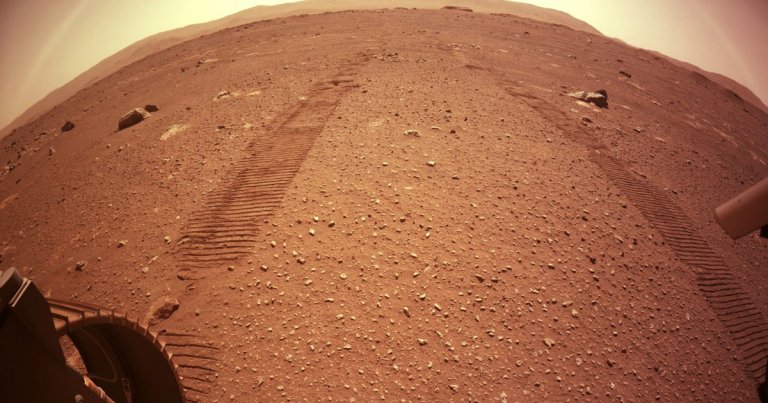After touching down in the Jezero Crater on February 18, NASA's Mars rover is getting ready for its big journey — and dropping off a special delivery.