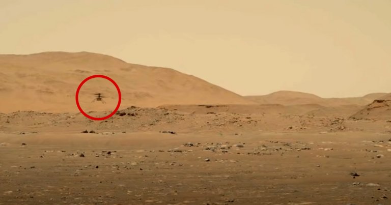 NASA's Perseverance Mars rover caught Ingenuity's third flight on camera, showing just how far the little helicopter got on the Martian surface.