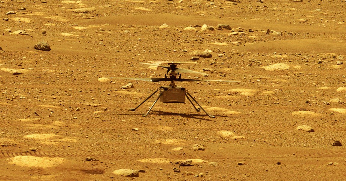 NASA has shown off the first high-resolution video of its Ingenuity Mars Helicopter taking to the skies on Monday morning.