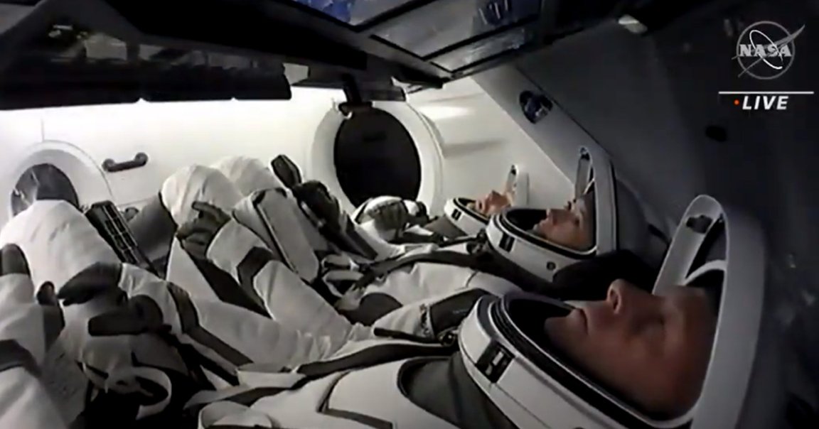 This morning's SpaceX launch went by without a hitch — but the crew of four did just experience a bit of a scare.