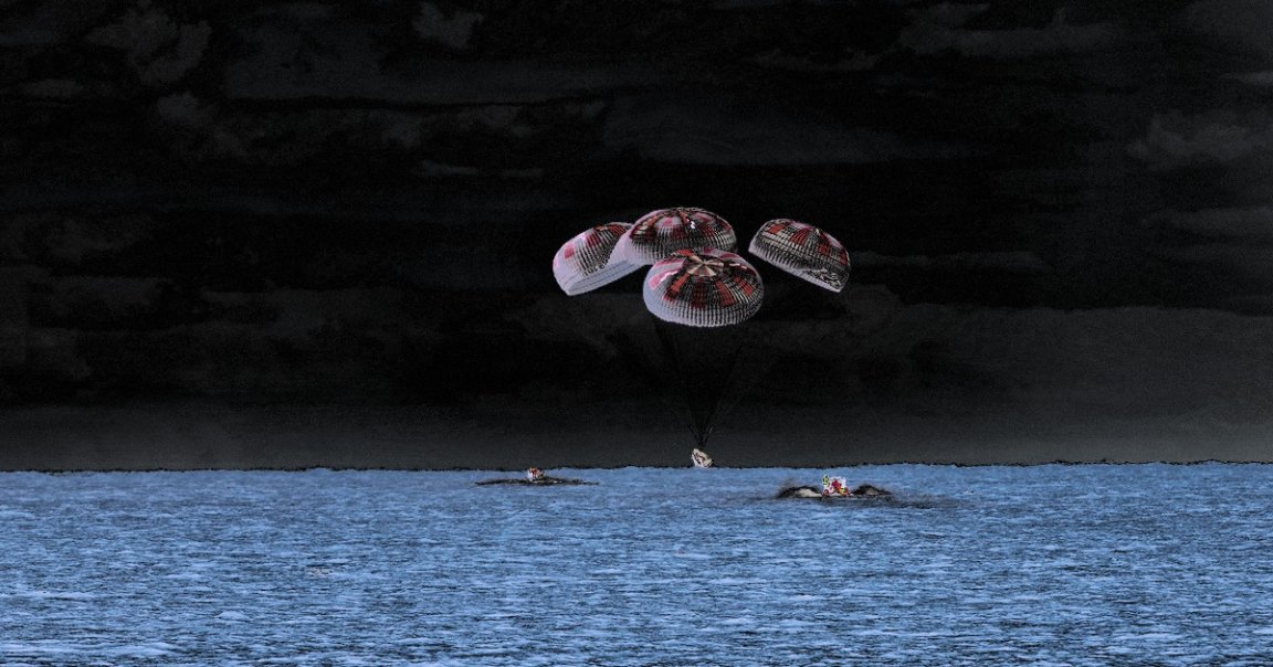 After their initial return was delayed due to inclement weather, the astronauts of the Crew-1 Dragon spacecraft are slated to splashdown in the dark.