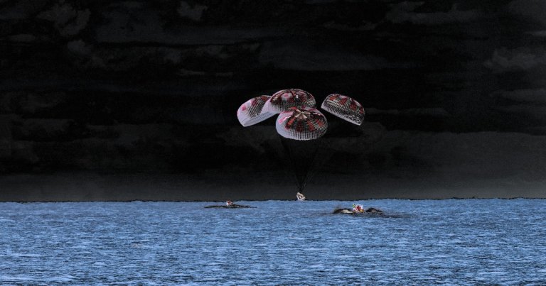 After their initial return was delayed due to inclement weather, the astronauts of the Crew-1 Dragon spacecraft are slated to splashdown in the dark.