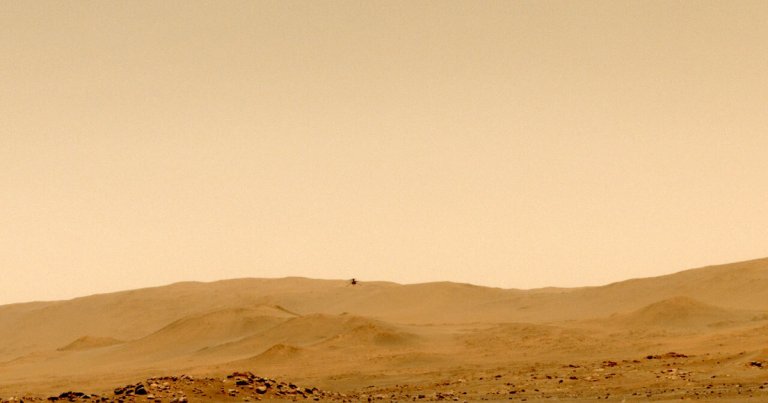 NASA's Ingenuity Mars Helicopter successfully completed its fifth flight — a one-way trip to the Martian craft's new home base.