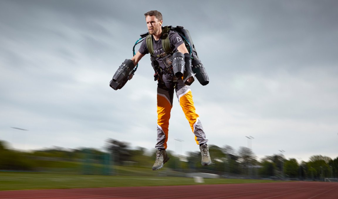 Jetpack pilot Richard Browning broke Usain Bolt's 100-meter record while wearing his famous "Iron Man"-like jetsuit, according to Guinness World Records.