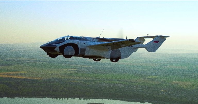 A Transformer-like car that can switch back and forth into a personal airplane just completed a brief test flight in Slovakia.