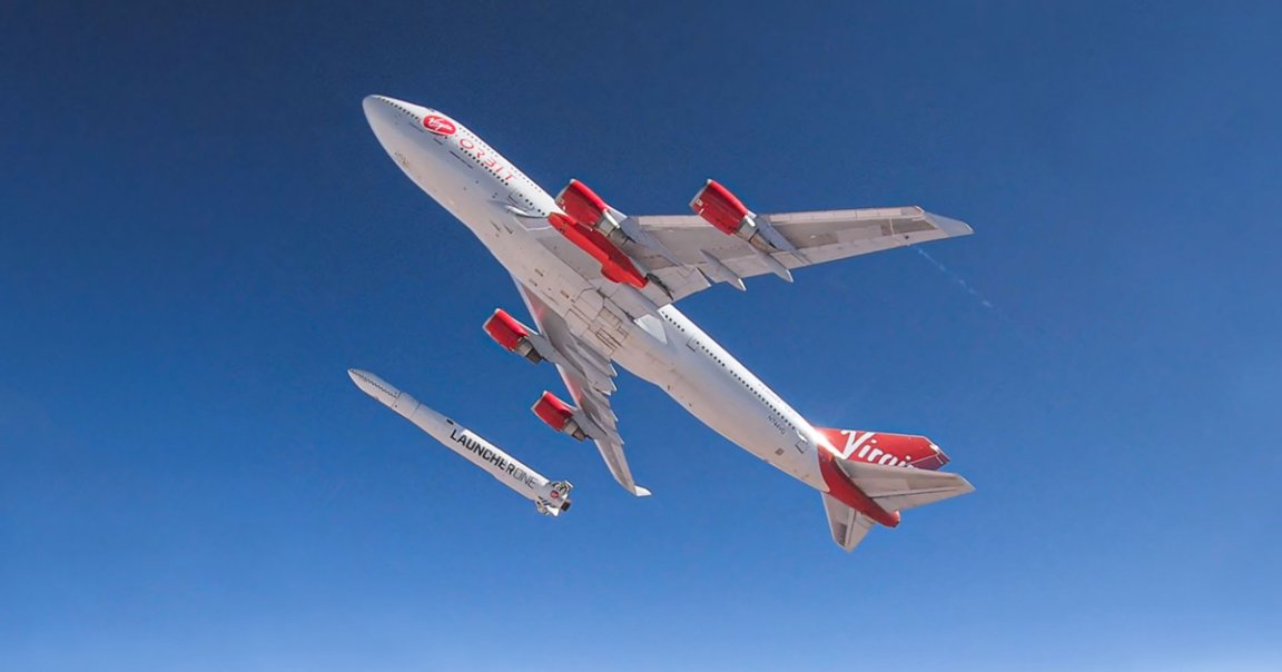 Satellite delivery company Virgin Orbit just flew a Boeing 747 to a lofty height before launching a space rocket strapped to the bottom of one of its wings.