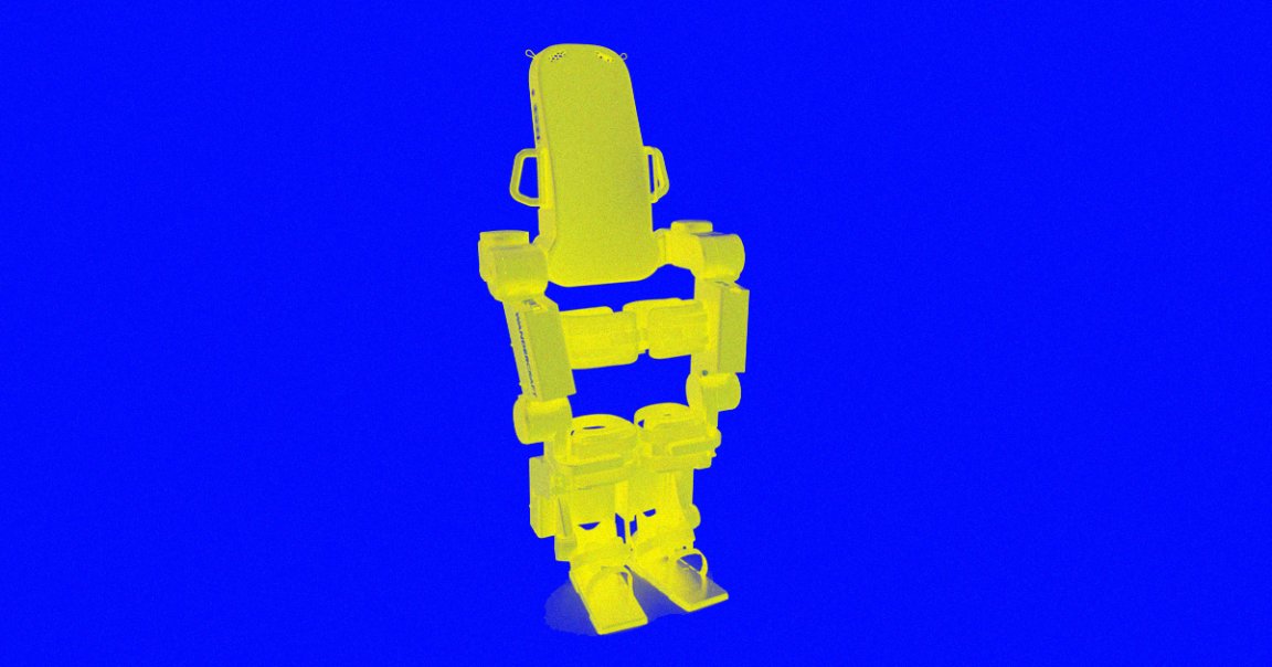 At the request of his son, a French engineer designed a robotic exoskeleton that could help his son get around without using his wheelchair.