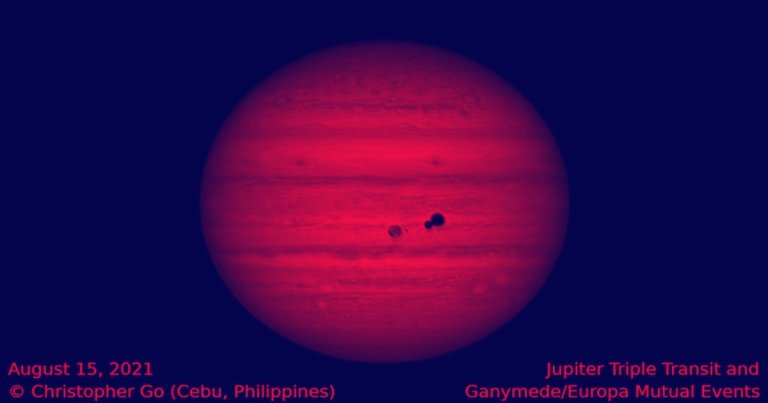 Watch the Rare “Triple Transit” From Jupiter’s Moons