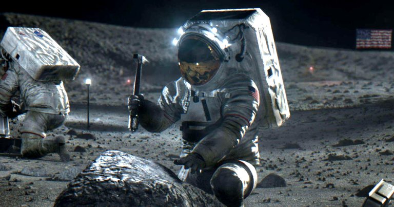 Engineers at NASA's Glenn Research Center's Ballistic Impact Lab are shooting prototype spacesuits with a 40-foot air gun.
