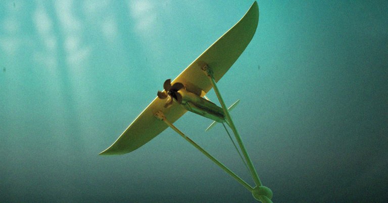 Swedish engineering firm Minesto has designed special gliders that can capture underwater currents by being tethered to the ocean floor.