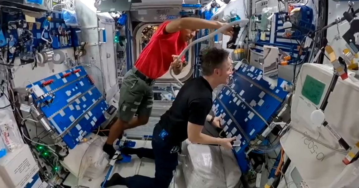 Without the assistance of gravity, giving somebody a haircut is a lot tougher than you might think. And the results may end up being a disappointment.