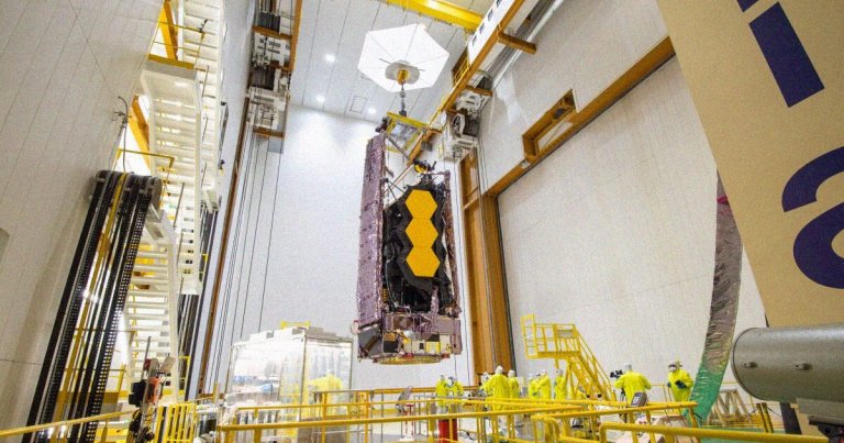 NASA delayed the launch of the James Webb Space Telescope on Tuesday after its engineers discovered a communications glitch.