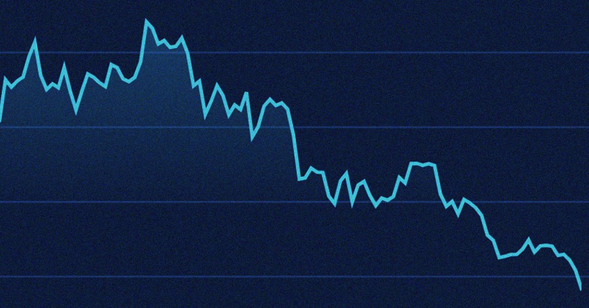 Bitcoin continues to tumble down, down, down.