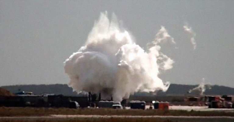 SpaceX blew up a test tank filled with liquid nitrogen on Wednesday. It’s unclear whether or not the explosion was intentional.