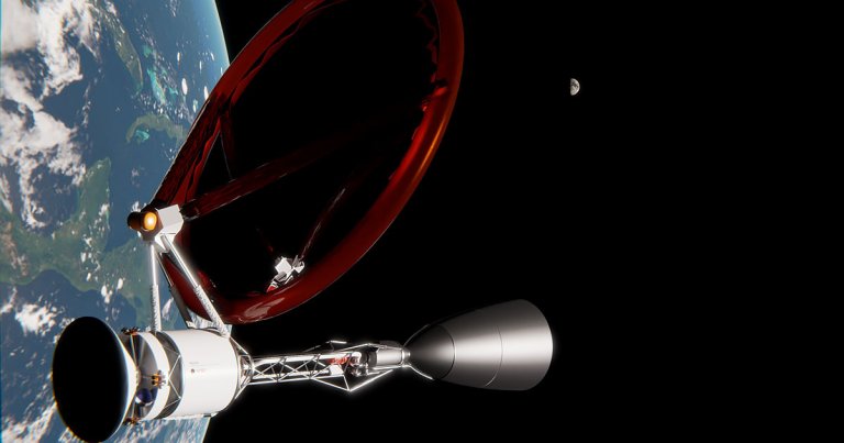 The team from McGill University designed a rocket system that uses a 10-meter wide laser array on Earth to power up an orbiting spacecraft.