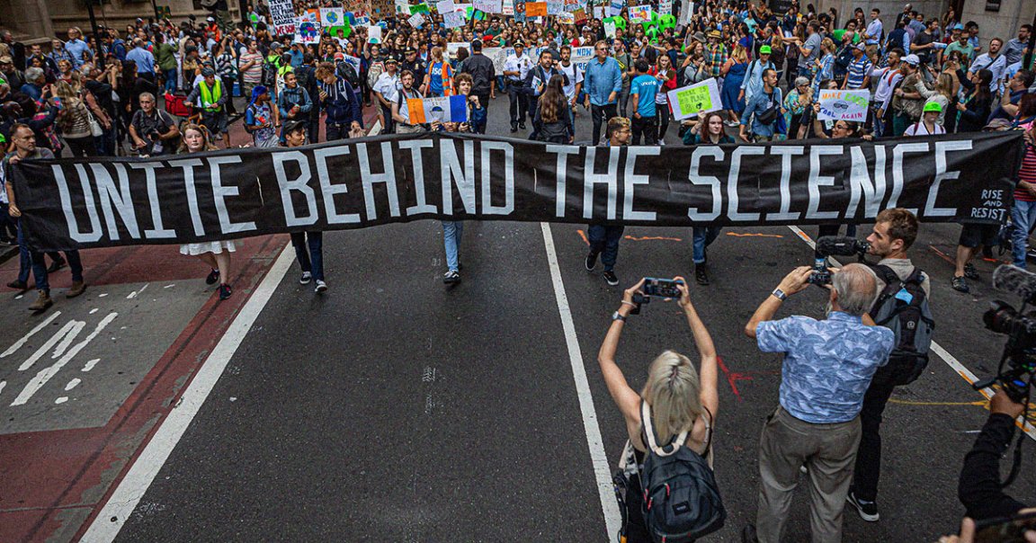 A group of climate scientists are considering alternative options to sounding to alarm on global warming – including a mass walkout.