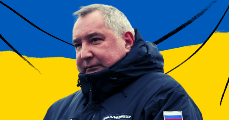 Roscosmos chief Dmitry Rogozin said on Twitter that thre cosmonauts from Russia aboard the ISS were not wearing blue and yellow to support Ukraine.