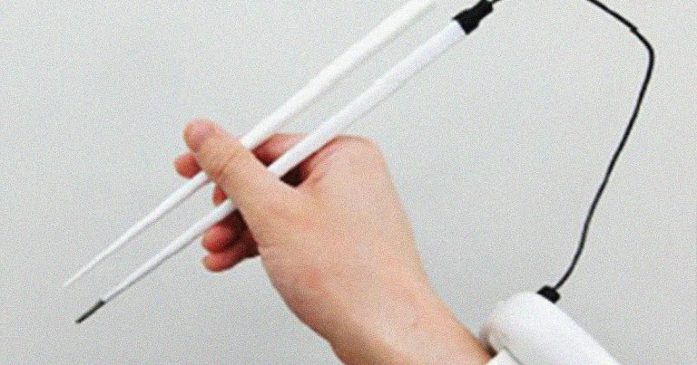 These Chopsticks Make Your Food Taste Better By Electrocuting Your Tongue