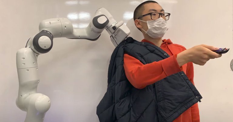 Scientists from MIT built a robot that can help dress a human. Future mobility aid applications are included in their study publishing this month.