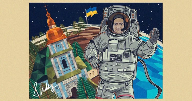 Astronaut Scott Kelly is raising money for Ukrainian relief by selling NFTs that actually aren't ugly.