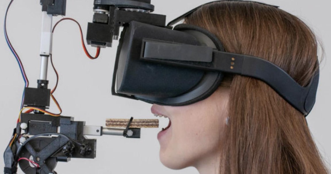 Scientists at Carnegie Mellon University have created a special device that can trick you into feeling like a spider is crawling across your mouth.