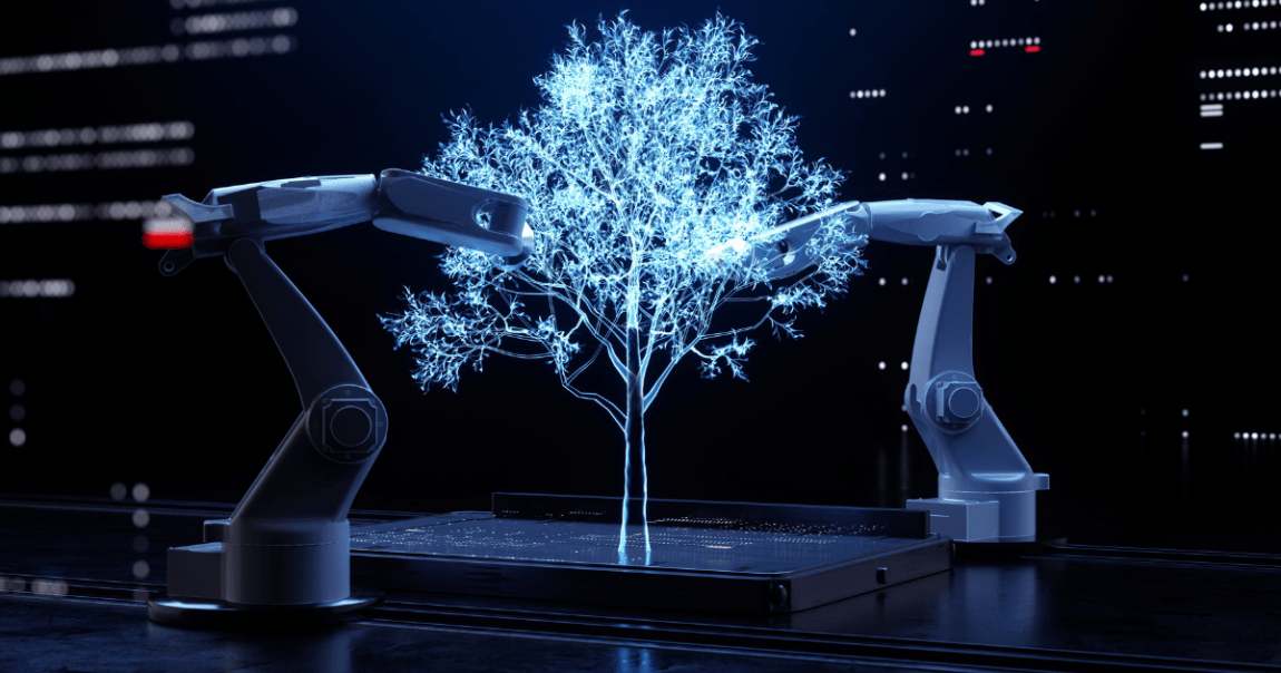 Good news, everyone! Climate change is now CANCELED thanks to an ingenious plot to put trees on the blockchain, because that's how the environment works.