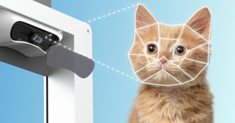 A smart pet door from Petvation that uses facial recognition software and machine learning to let your pets in and out is headed to production.