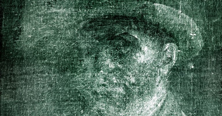 A secret, ghostly self-portrait of Vincent Van Gogh has been hiding underneath layers of cardboard and glue for more than a century.