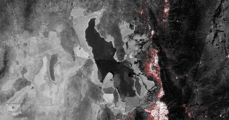 New images show just how drastic the Great Salt Lake's decline has been — and where the resulting clouds of dangerous dust could fall.
