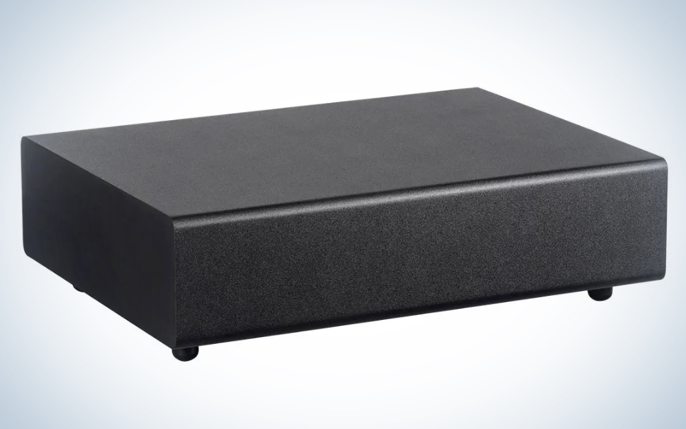 Monoprice 133829 is the best subwoofer to use with your powered speakers