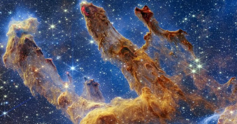 The iconic Pillars of Creation, considered by many the quintessential image of space, has been re-imaged by the James Webb Space Telescope.