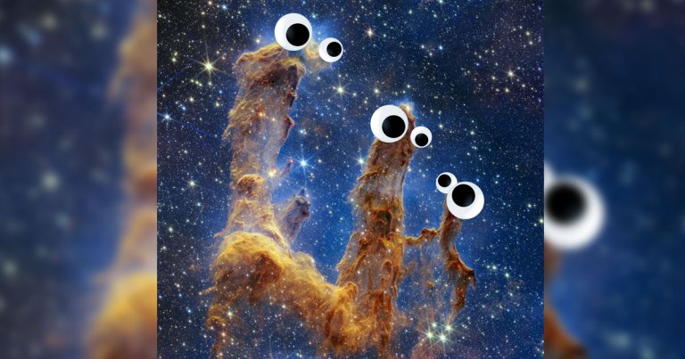 NASA’s New James Webb Shot Is Much Better When You Put Googly Eyes on It
