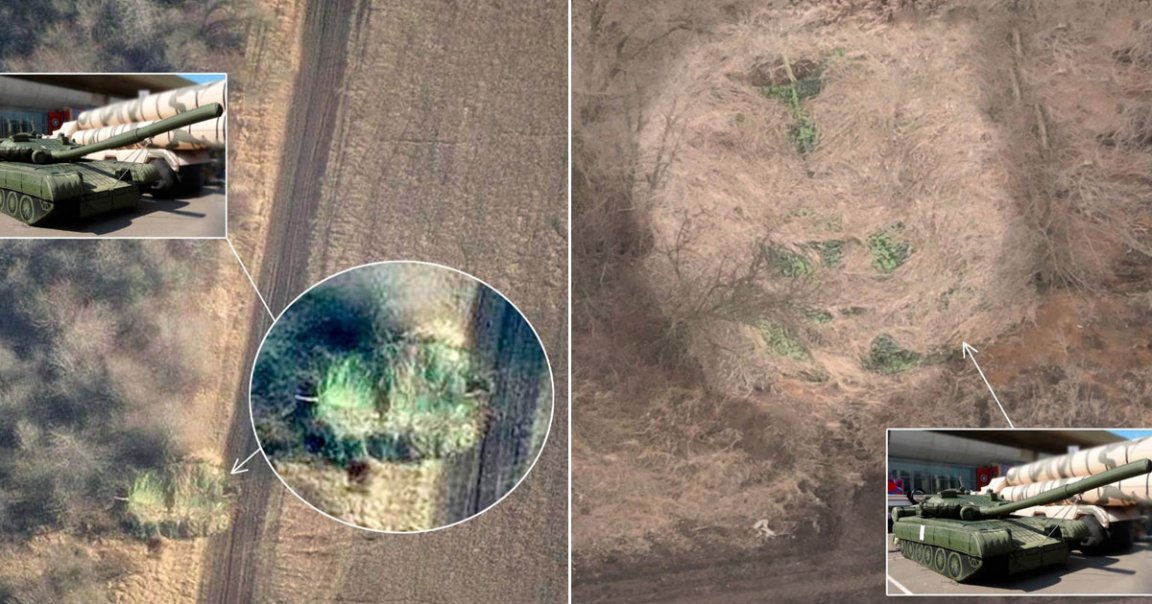 Ukraine has accused Russian forces of making use of "rubber" inflatable tanks near the country's embattled Zaporizhzhia region, which have since deflated.