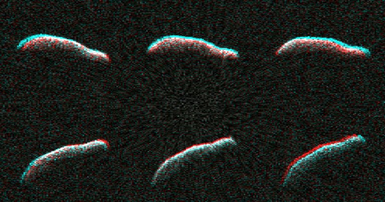 NASA has gotten a close-up look at a mysteriously-shaped asteroid, which was once believed to be in danger of colliding with the Earth, as it whizzed by.