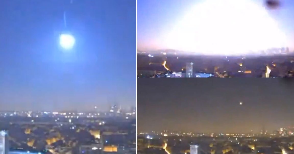 Over the weekend, a meteor burned up as it hit our Earth's atmosphere — and lucky skywatchers in Europe were treated to an incredible light show. 