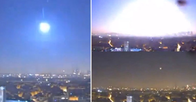 Over the weekend, a meteor burned up as it hit our Earth's atmosphere — and lucky skywatchers in Europe were treated to an incredible light show. 