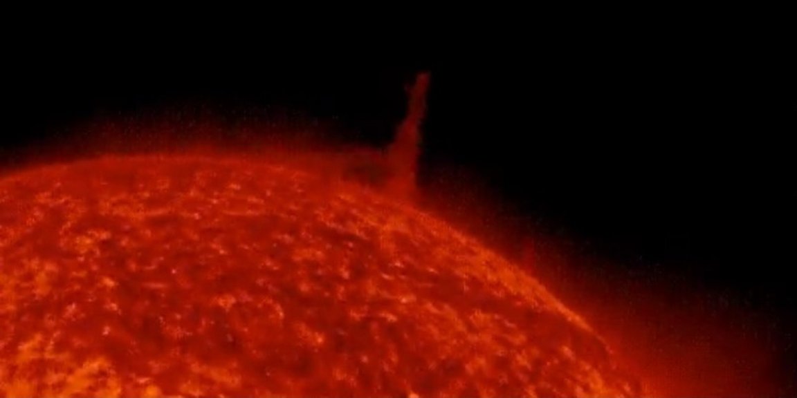 A ginormous, tornado of plasma has been spotted on the Sun's surface, violently raging within a powerful magnetic structure.