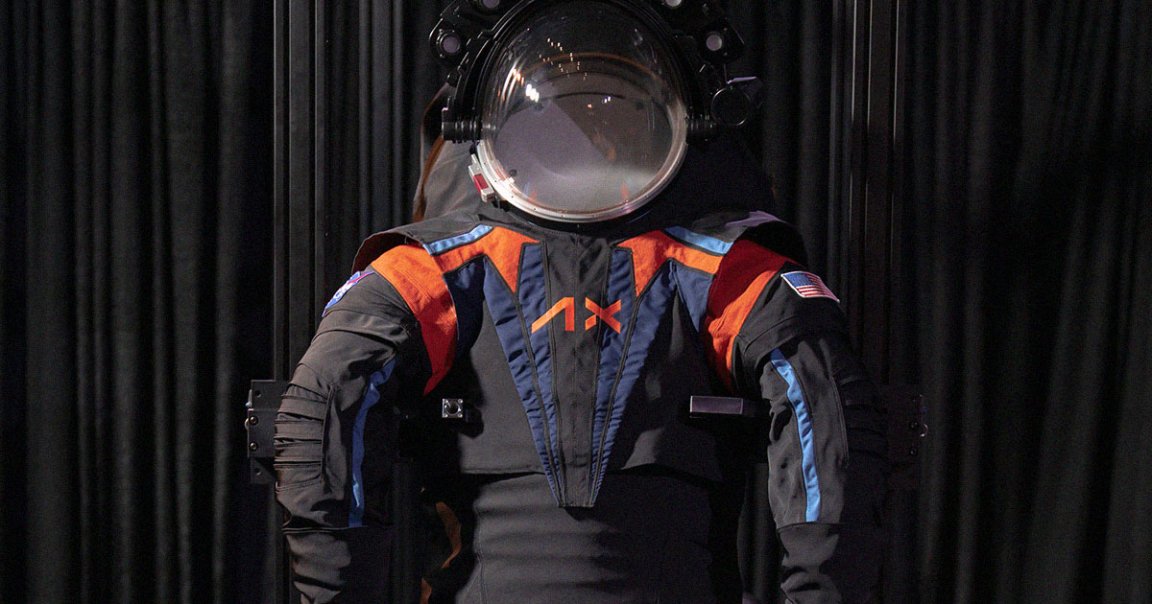 Axiom Space showed off a prototype of its brand new spacesuit today — a design created by the costume designer of the hit sci-fi show "For All Mankind."