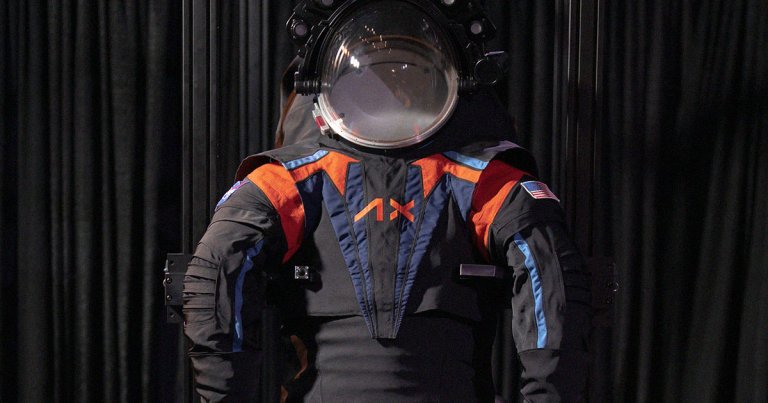 Axiom Space showed off a prototype of its brand new spacesuit today — a design created by the costume designer of the hit sci-fi show "For All Mankind."