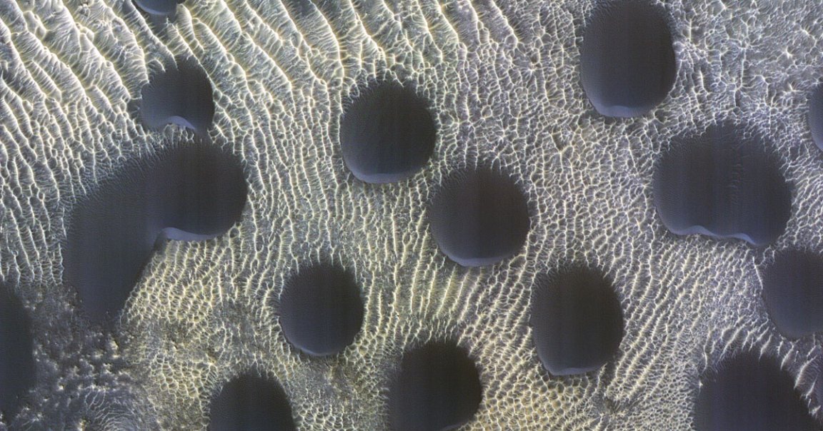 NASA's Mars Reconnaissance Orbiter has spotted some dunes that are practically perfect circles. So the question remains: how did they form?