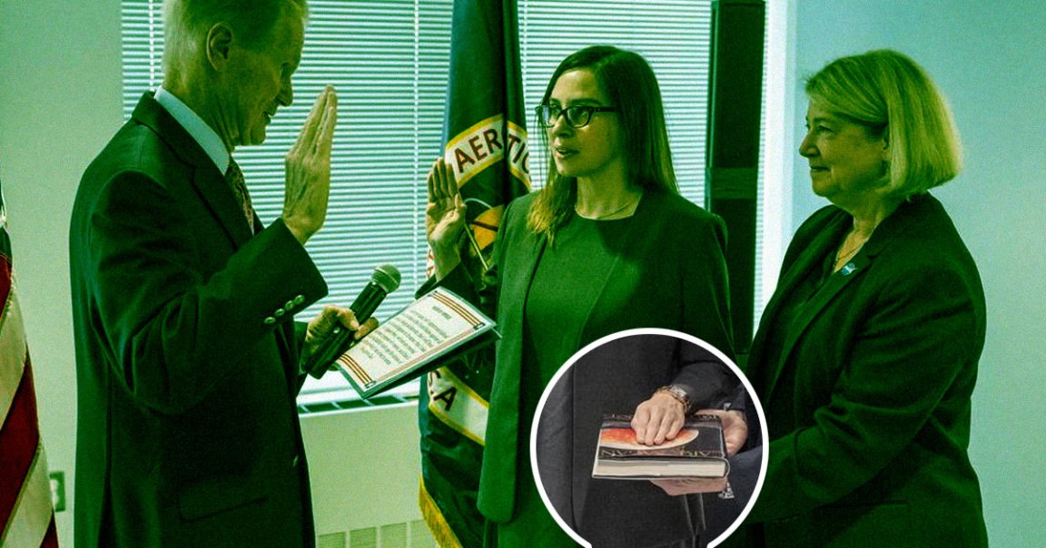 The new director of NASA's Goddard Space Flight Center has spoken about her decision to be sworn in on a copy of "Pale Blue Dot" by Carl Sagan.