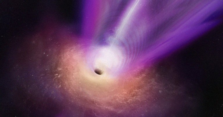 For the first time, astronomers have captured the powerful jets spewing out of a black hole and the black hole itself in the same image.