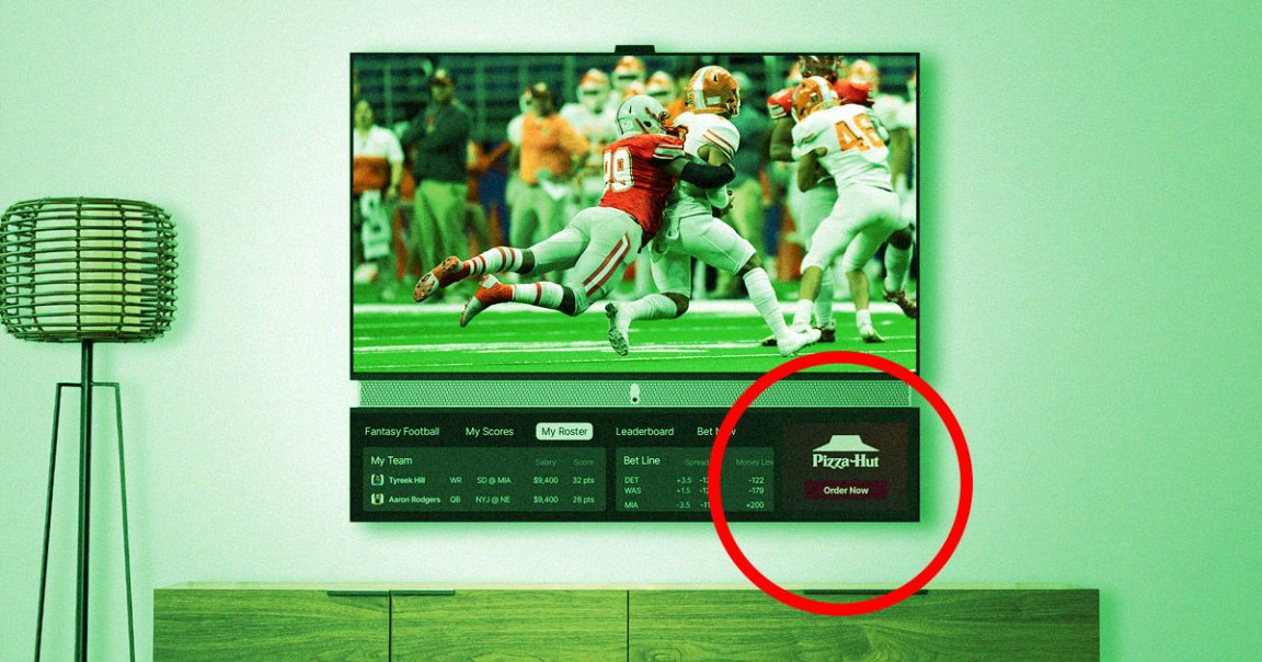 A startup called Telly is planning to give away a whopping 500,000 55-inch TVs to consumers with a second screen that shows ads.